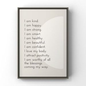 Modern minimalist boho self affirmation wall art